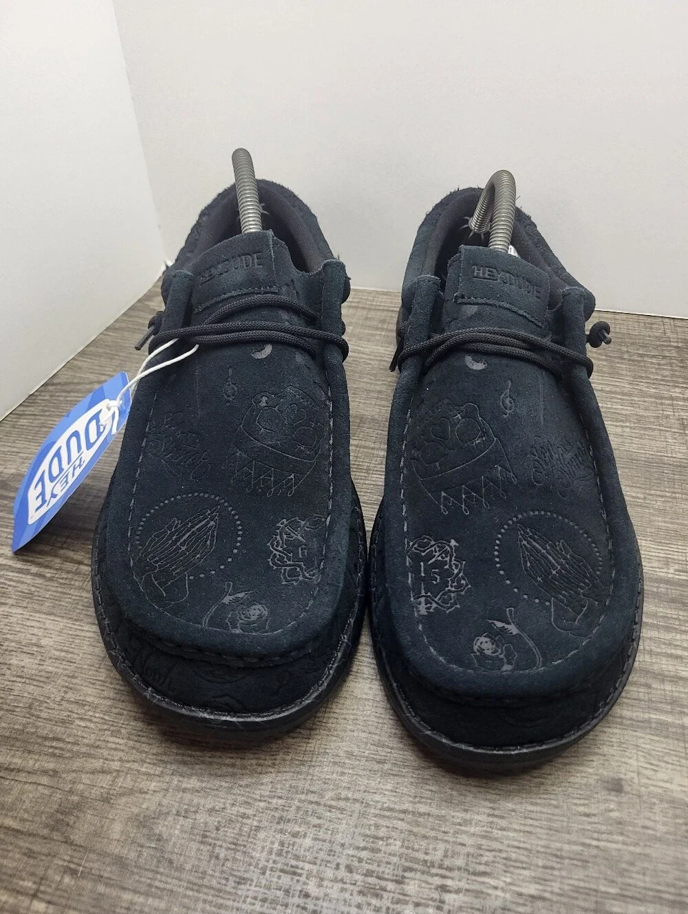 Hey Dude X Jelly Roll Wally Black Suede Shoes Men’s Size 11 Limited Edition New